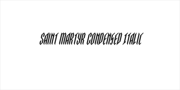 Saint Martyr Condensed Italic Logo