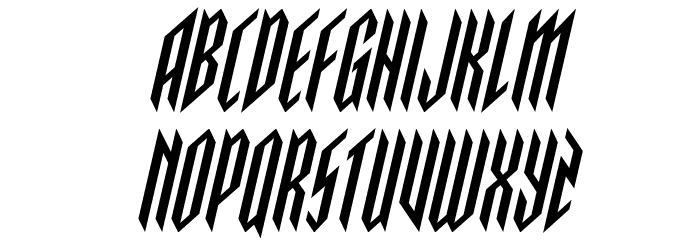 Saint Martyr Condensed Italic Font LOWERCASE