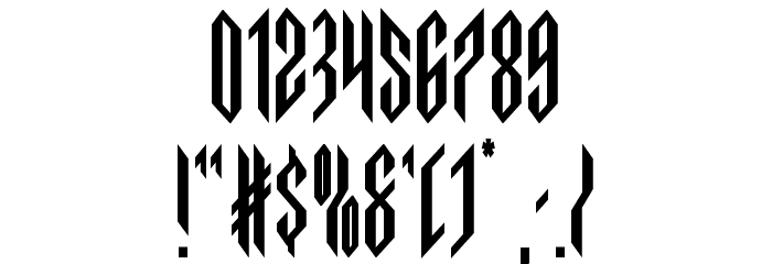 Saint Martyr Condensed Font OTHER CHARS