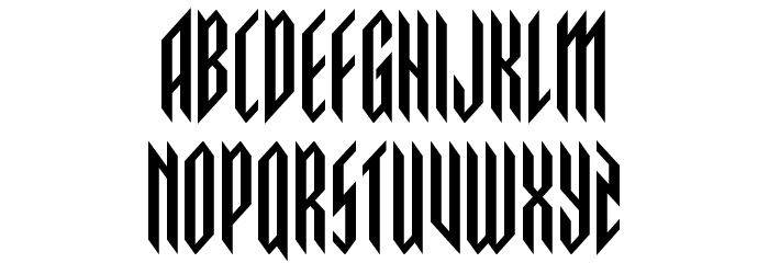 Saint Martyr Condensed Font LOWERCASE