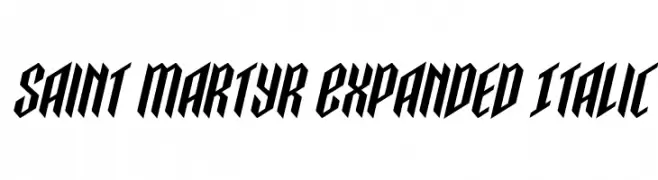 Saint Martyr Expanded Italic  Frei Schriftart Herunterladen