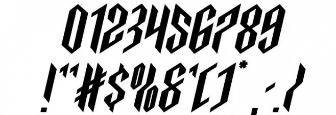 Saint Martyr Expanded Italic Font OTHER CHARS