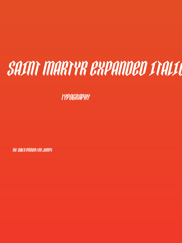 Saint Martyr Expanded Italic Poster