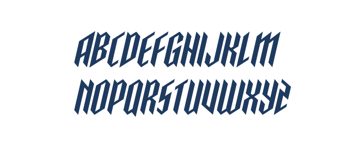 Saint Martyr Expanded Italic Lowercase