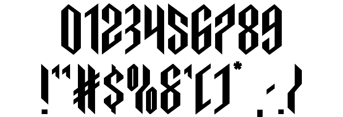 Saint Martyr Expanded Font OTHER CHARS