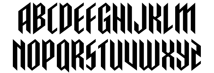 Saint Martyr Expanded Font LOWERCASE