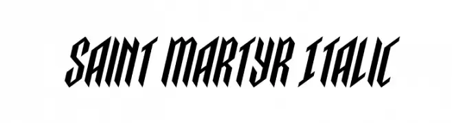 Saint Martyr Italic  Frei Schriftart Herunterladen