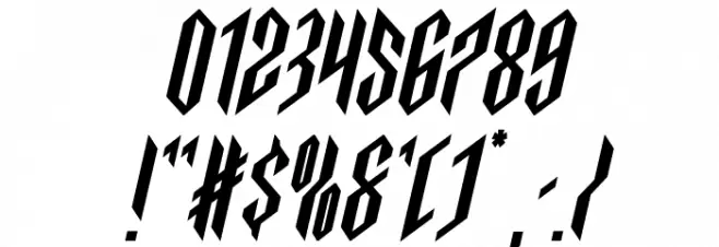 Saint Martyr Italic Font OTHER CHARS