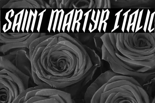 Saint Martyr Italic Font examples