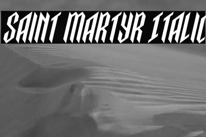 Saint Martyr Italic Font examples
