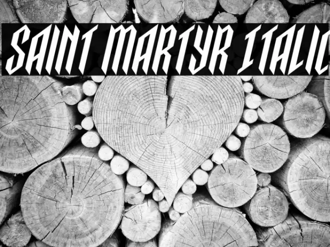 Saint Martyr Italic Font examples
