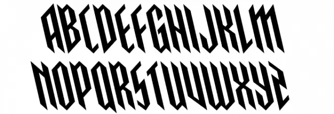 Saint Martyr Leftalic Font LOWERCASE