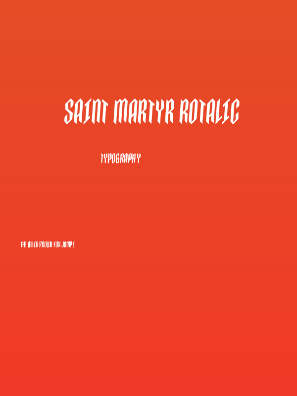 Saint Martyr Rotalic Poster