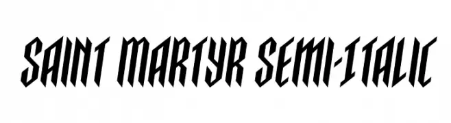 Saint Martyr Semi-Italic  Frei Schriftart Herunterladen