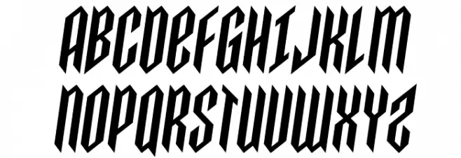 Saint Martyr Semi-Italic Font Litere mari