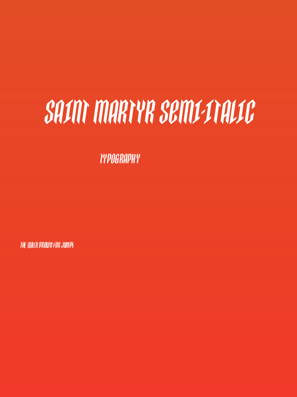 Saint Martyr Semi-Italic Poster