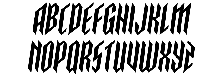 Saint Martyr Semi-Italic Font LOWERCASE