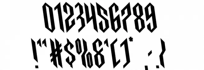 Saint Martyr Semi-Leftalic Font OTHER CHARS