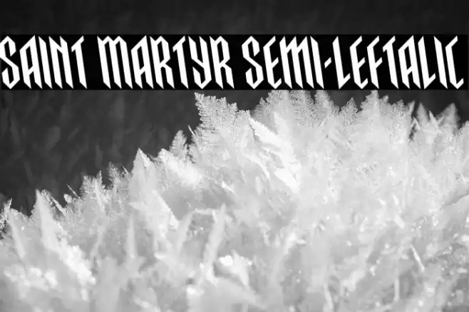 Saint Martyr Semi-Leftalic Font examples