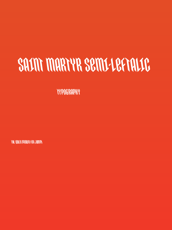 Saint Martyr Semi-Leftalic Poster