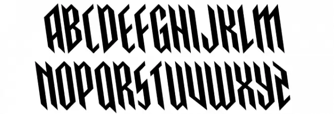 Saint Martyr Semi-Leftalic Font LOWERCASE