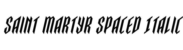 Saint Martyr Spaced Italic  font caratteri gratis