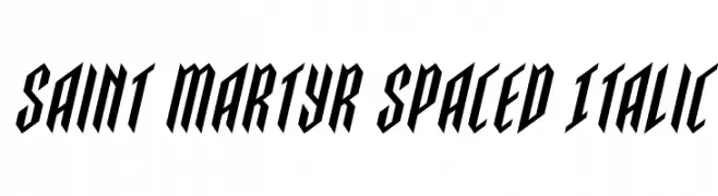 Saint Martyr Spaced Italic  Frei Schriftart Herunterladen