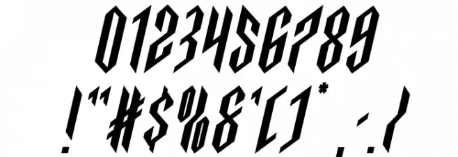 Saint Martyr Spaced Italic Font OTHER CHARS