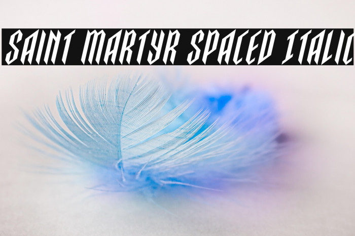 Saint Martyr Spaced Italic Example 2