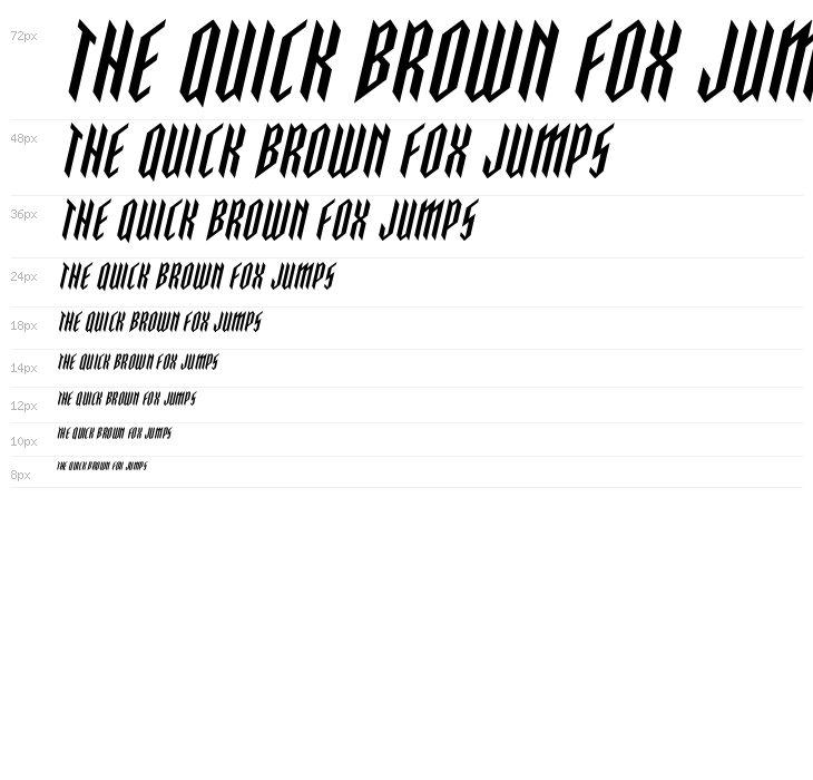 Saint Martyr Spaced Italic Waterfall