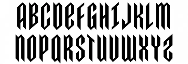 Saint Martyr Spaced Font UPPERCASE