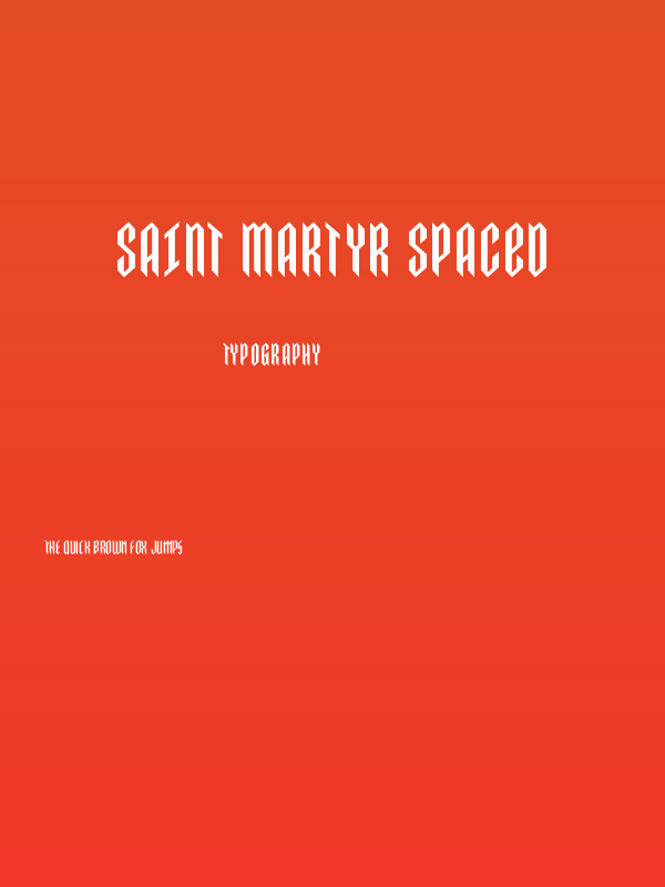 Saint Martyr Spaced Poster