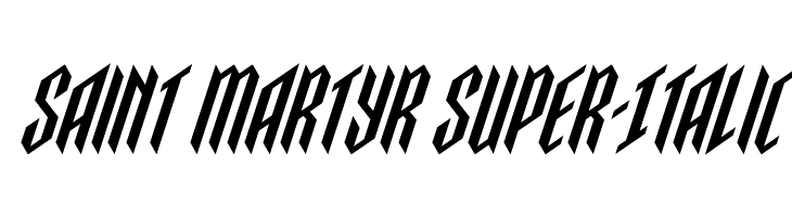 Saint Martyr Super-Italic  Free Fonts Download