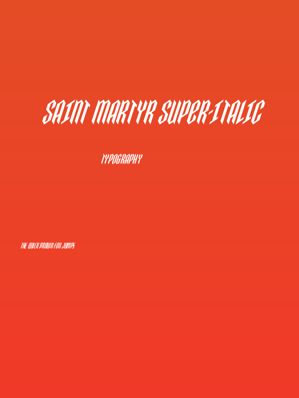 Saint Martyr Super-Italic Poster
