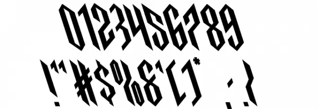 Saint Martyr Super-Leftalic Font OTHER CHARS