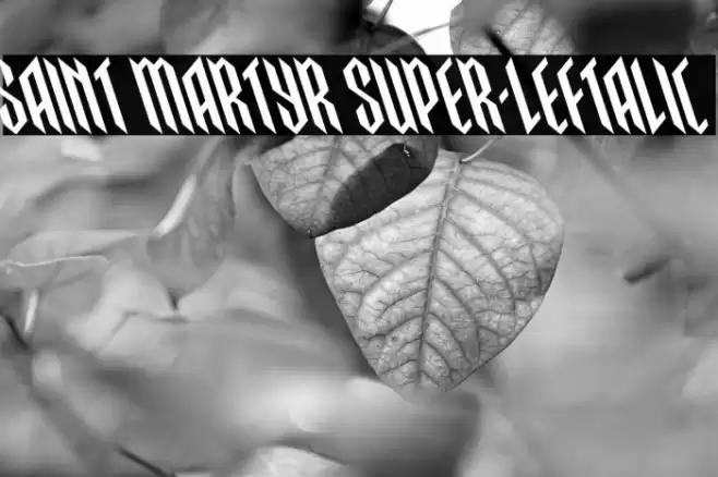 Saint Martyr Super-Leftalic Font examples