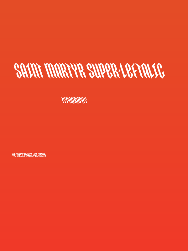 Saint Martyr Super-Leftalic Poster