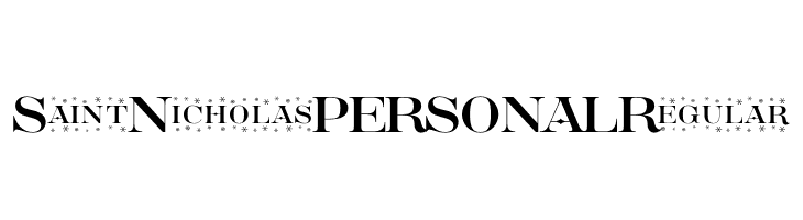 Saint Nicholas PERSONAL Regular  フリーフォントのダウンロード