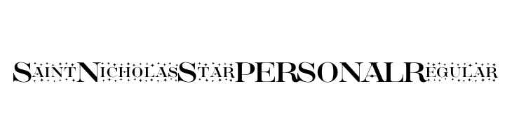 Saint Nicholas Star PERSONAL Regular  font caratteri gratis