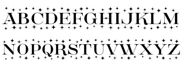 Saint Nicholas Star PERSONAL Regular Font LOWERCASE