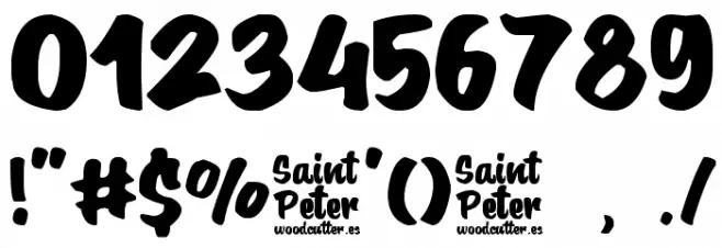 Saint Peter フォント その他の文字