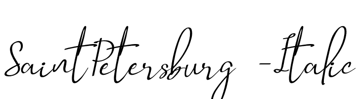 Saint Petersburg 2 - Italic  font caratteri gratis