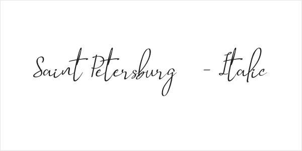 Saint Petersburg 2 - Italic Logo