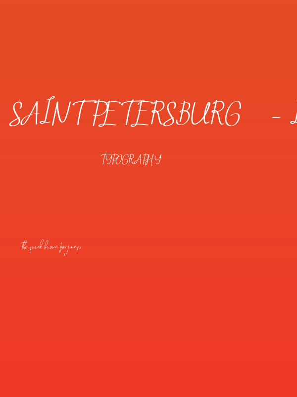 Saint Petersburg 2 - Italic Poster