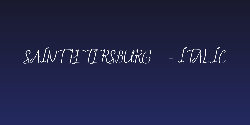 Saint Petersburg 2 - Italic Social Header