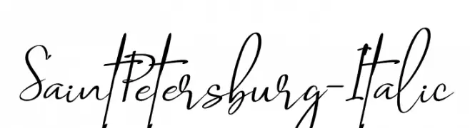 Saint Petersburg - Italic  Frei Schriftart Herunterladen