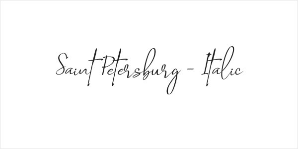 Saint Petersburg - Italic Logo