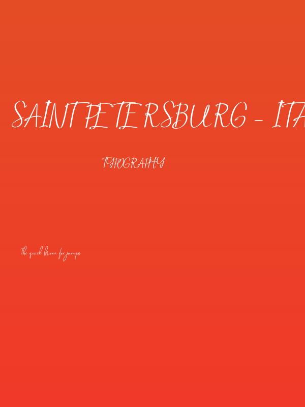 Saint Petersburg - Italic Poster