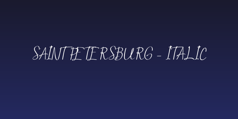 Saint Petersburg - Italic Social Header