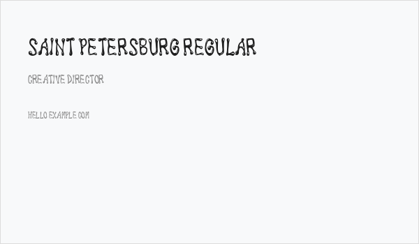 Saint Petersburg Regular Business Card